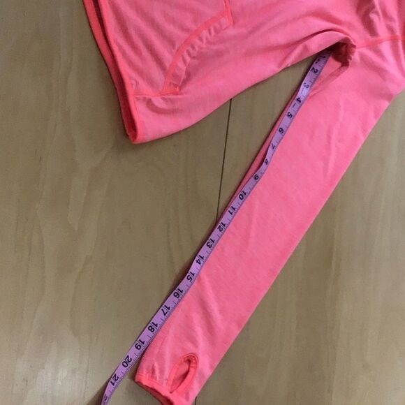 H&M coral fitted hooded sports jacket gold zipper - Picture 9 of 11